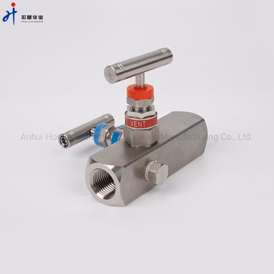 計器 6000 Psi ステンレス鋼 L タイプ 2 バルブ マニホールド 計装マニホールド